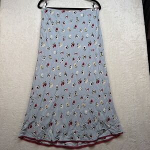 Gap x Doen Floral Midi Skirt Womens Large Blue Cottagecore Boho Prairie